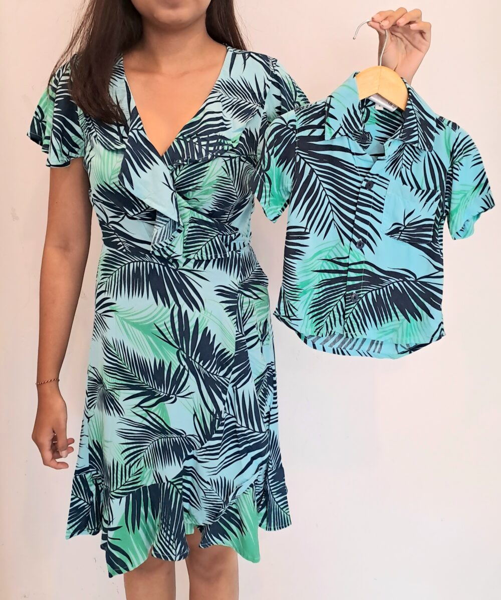 Daddy & Me Outfit - Green Leaf - Image 4