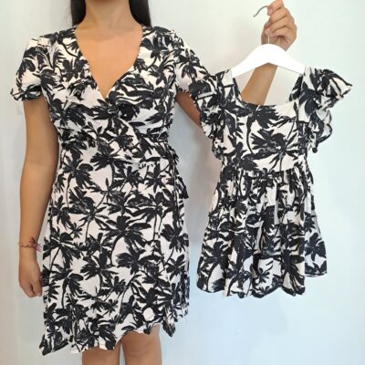 Mommy & Me Dresses - Black Palm