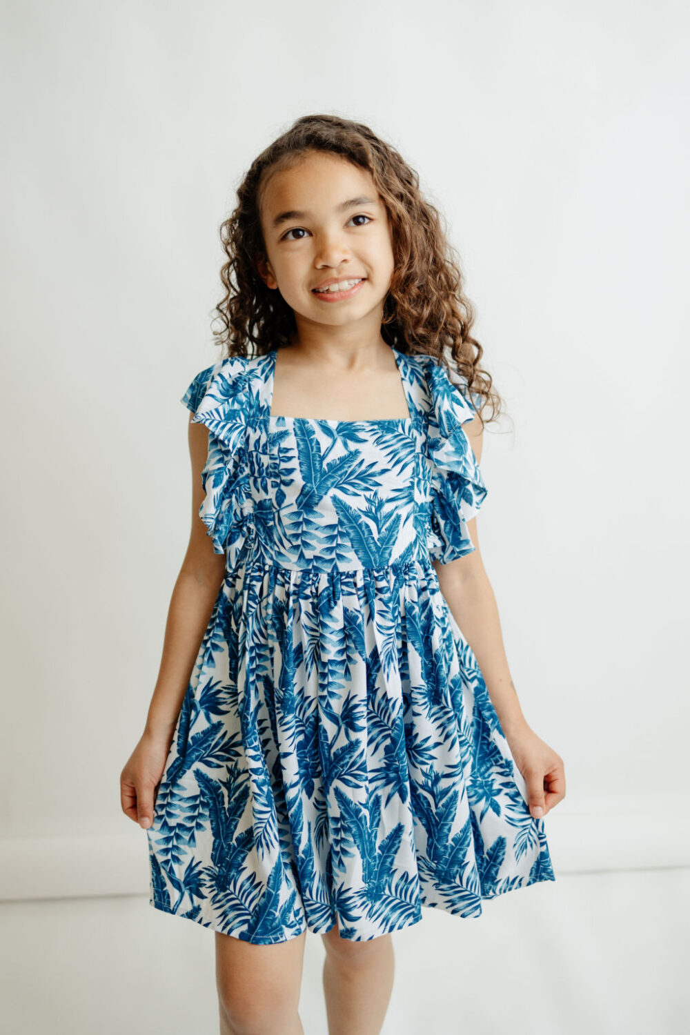 Mommy & Me Dresses - Blue leaf - Image 6
