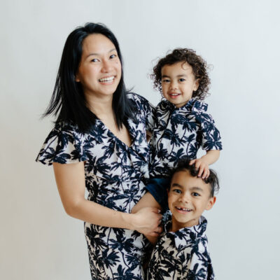 Mommy & Son Outfit - Black Palm
