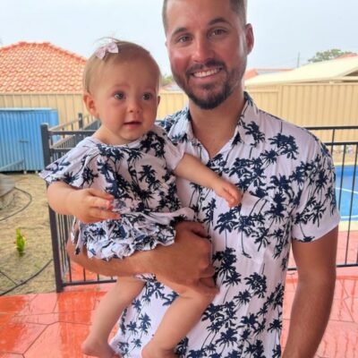 Daddy & Me Outfit - Navy Palm