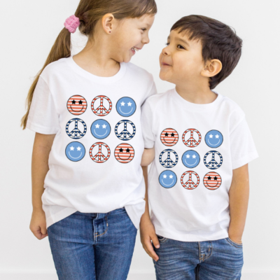 4th July Family Shirts - Peace