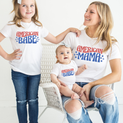 4th July Family Shirts - American Mama