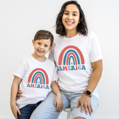 4th July Family Shirts - Rainbow